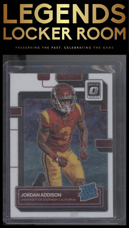 2023 Panini Chronicles Draft Picks Jordan Addison Donruss Optic Rated Rookies