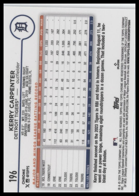 2024 Topps Chrome #196 Kerry Carpenter