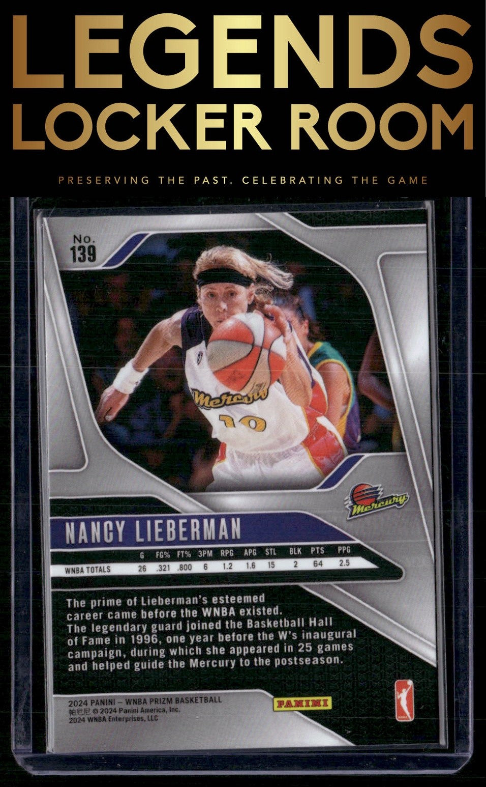2024 Panini Prizm WNBA #139 Nancy Lieberman
