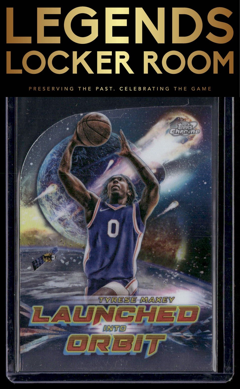 2023-24 Topps Chrome Cosmic #LIO-16 Tyrese Maxey Launched Into Orbit