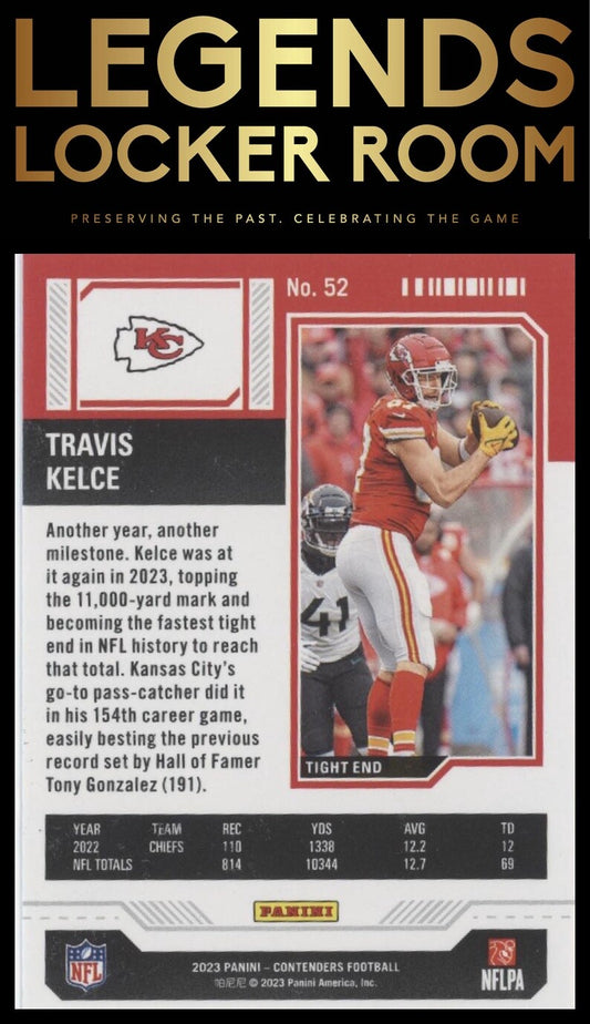 2023 Panini Contenders #52 Travis Kelce Season Ticket Retail
