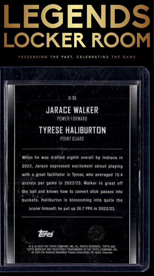 2023-24 Topps Midnight #C-25 Jarace Walker / Tyrese Haliburton Constellations