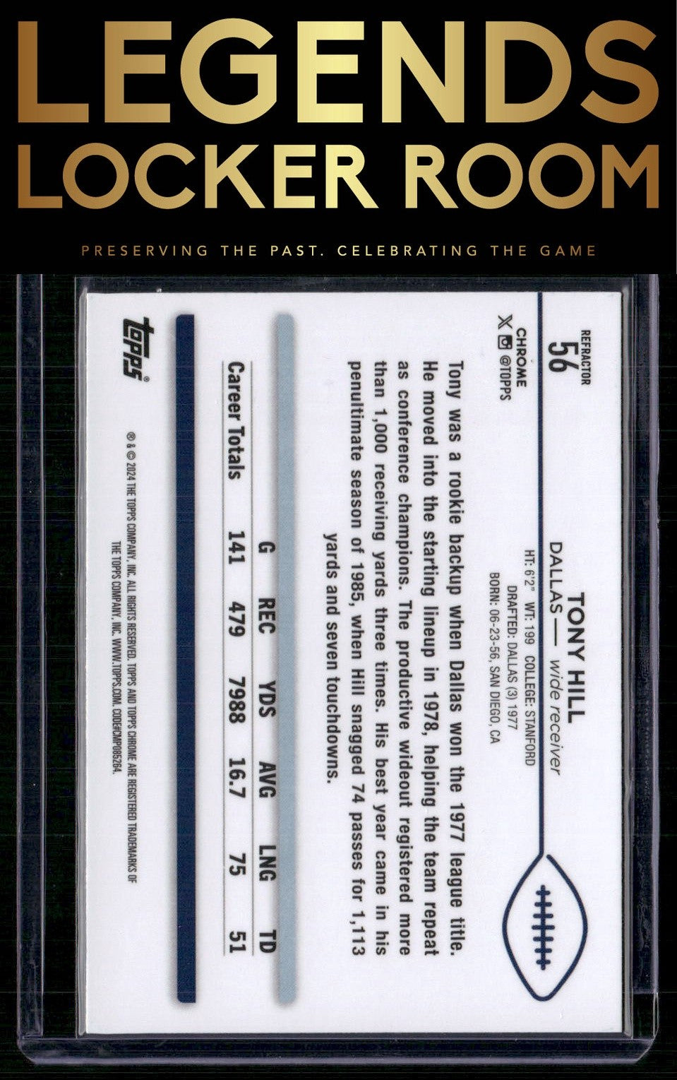 2024 Topps Chrome #56 Tony Hill Refractor