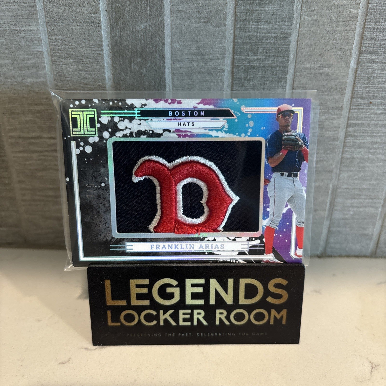 2025 Panini Impeccable Franklin Arias Hat Patch /6 Boston Red Sox