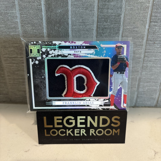 2025 Panini Impeccable Franklin Arias Hat Patch /6 Boston Red Sox