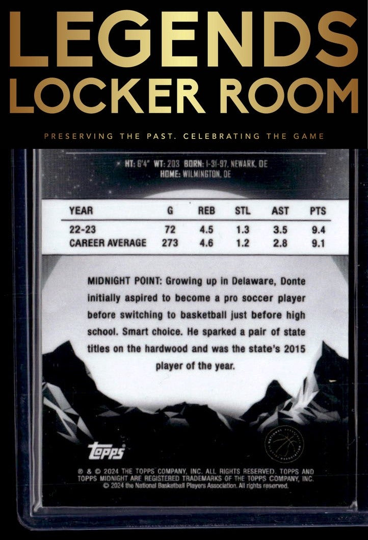 2023-24 Topps Midnight #24 Donte DiVincenzo