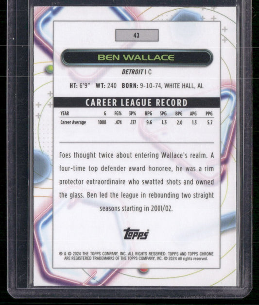 2023-24 Topps Chrome Cosmic #43 Ben Wallace Aqua Equinox Refractors #/149