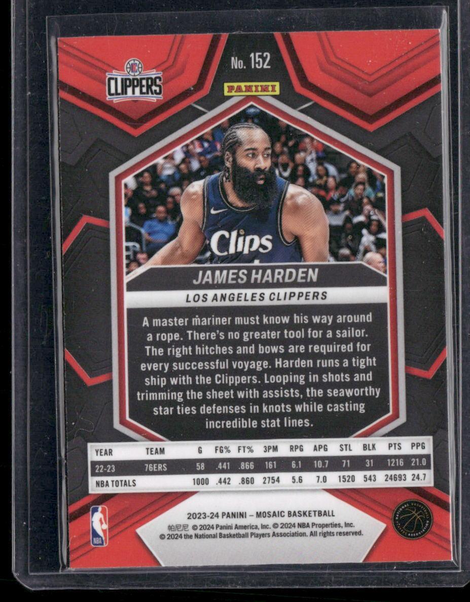 2023-24 Panini Mosaic #152 James Harden