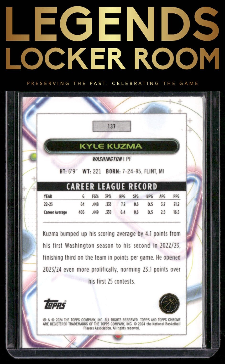 2023-24 Topps Chrome Cosmic #137 Kyle Kuzma