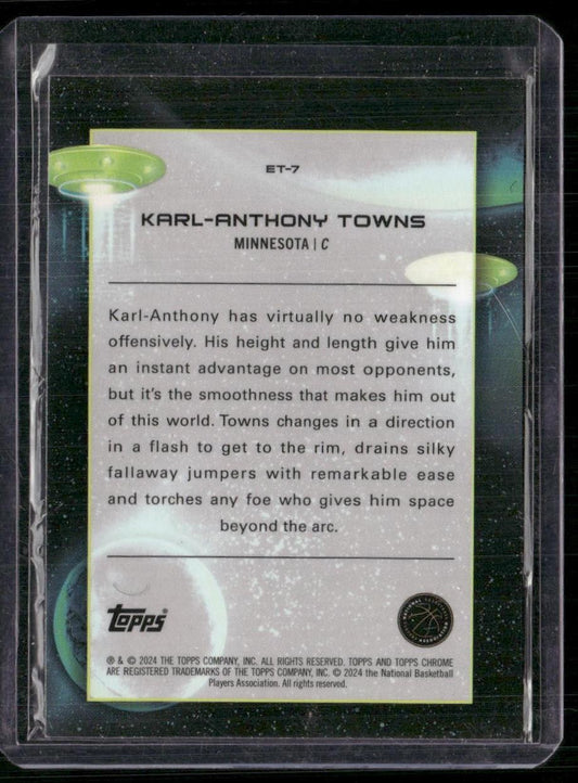 2023-24 Topps Chrome Cosmic #ET-7 Karl-Anthony Towns Extraterrestrial Talent