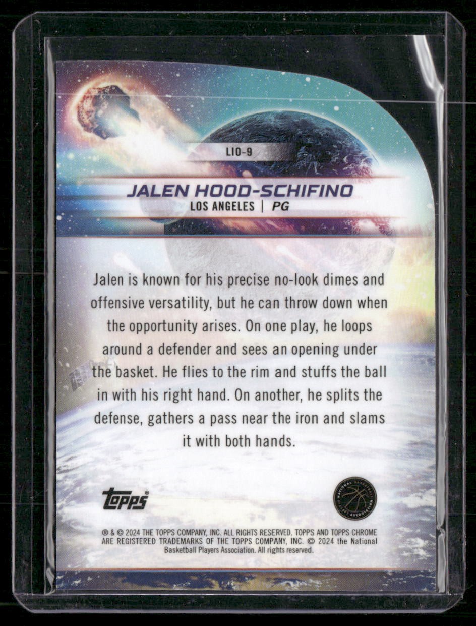 2023-24 Topps Chrome Cosmic #LIO-9 Jalen Hood-Schifino Launched Into Orbit