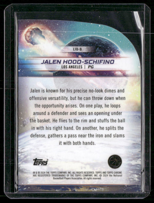 2023-24 Topps Chrome Cosmic #LIO-9 Jalen Hood-Schifino Launched Into Orbit