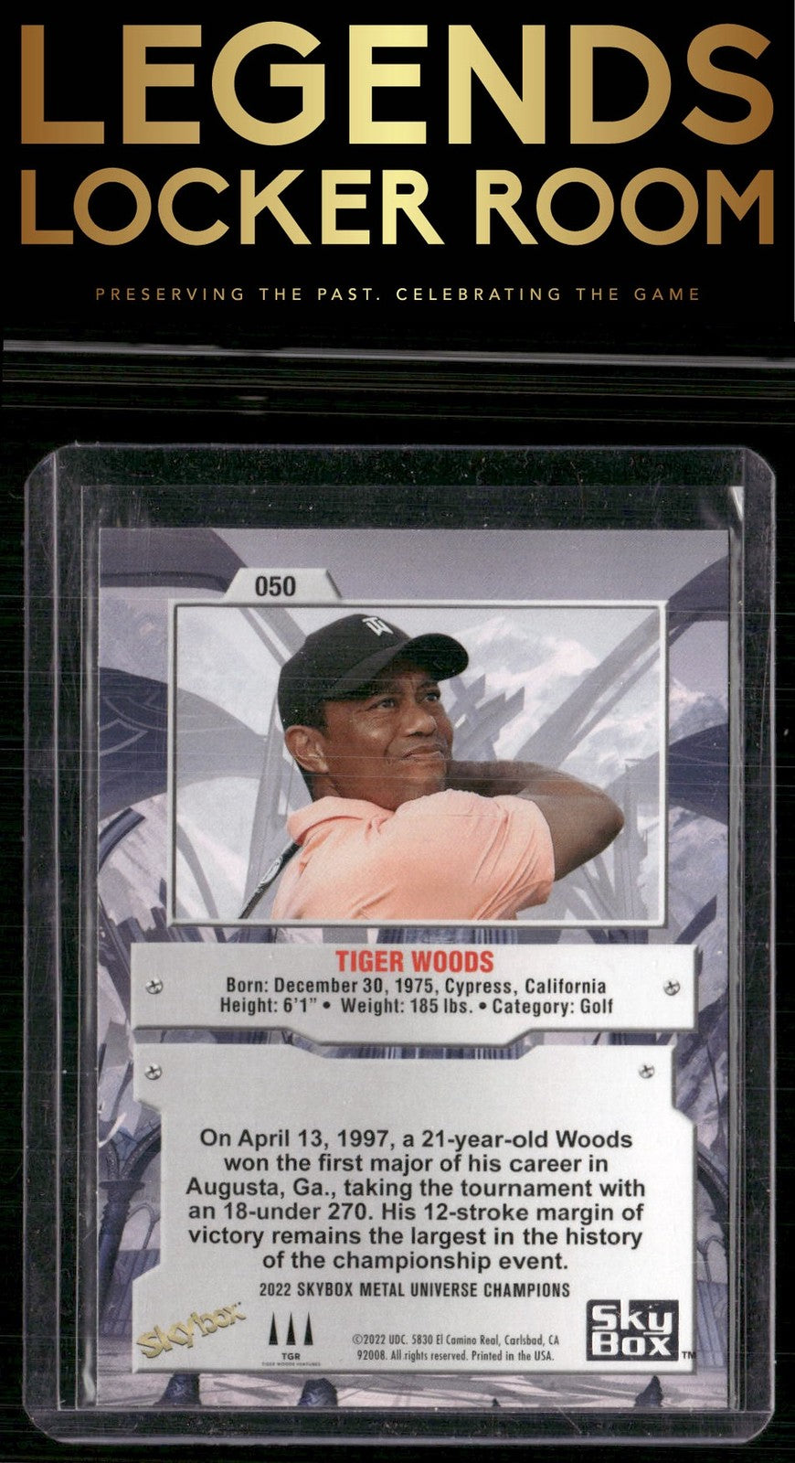2022 SkyBox Metal Universe Champions #050 Tiger Woods