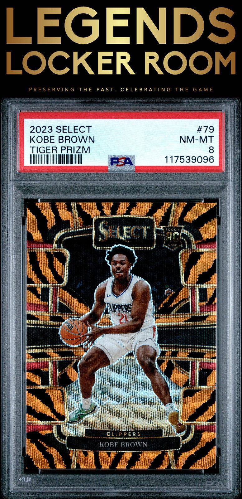 2023 Panini Select #79 Kobe Brown Tiger Prizm PSA 8