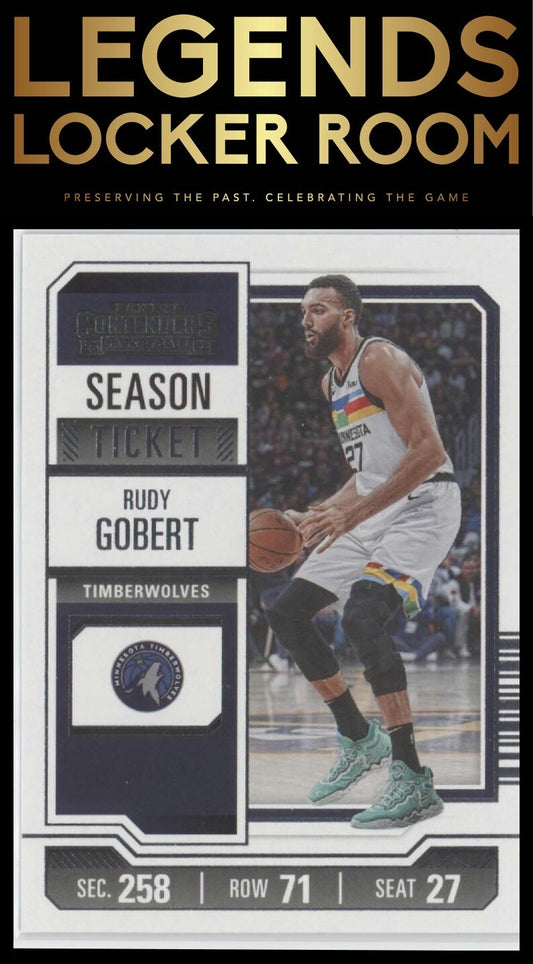 2023-24 Panini Contenders #64 Rudy Gobert Season Ticket Retail