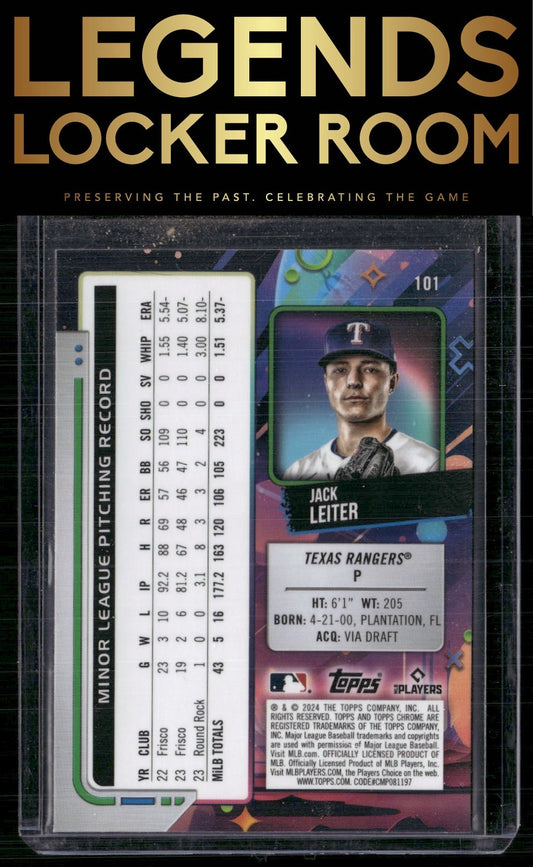 2024 Topps Chrome Cosmic #101 Jack Leiter
