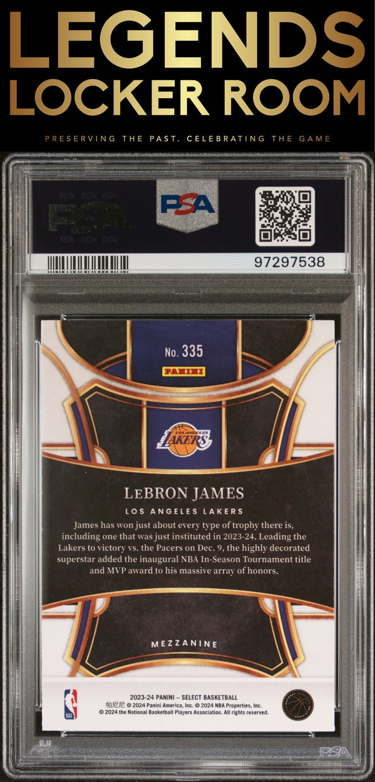 2023 Panini Select #335 Lebron James PSA 9