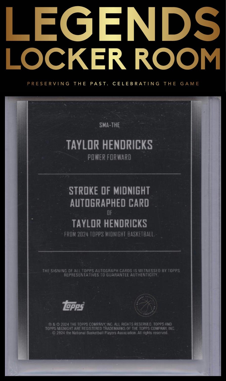 2023-24 Topps Midnight #SMA-THE Taylor Hendricks Stroke of Midnight Autographs