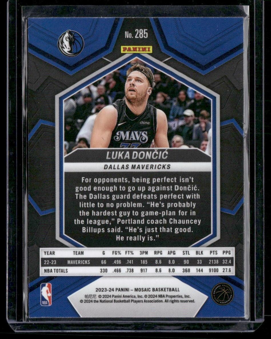 2023-24 Panini Mosaic #285 Luka Doncic