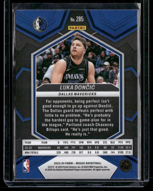 2023-24 Panini Mosaic #285 Luka Doncic