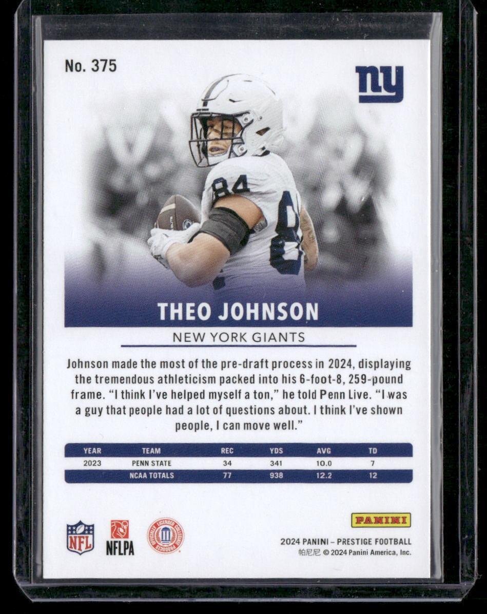 2024 Panini Prestige #375 Theo Johnson