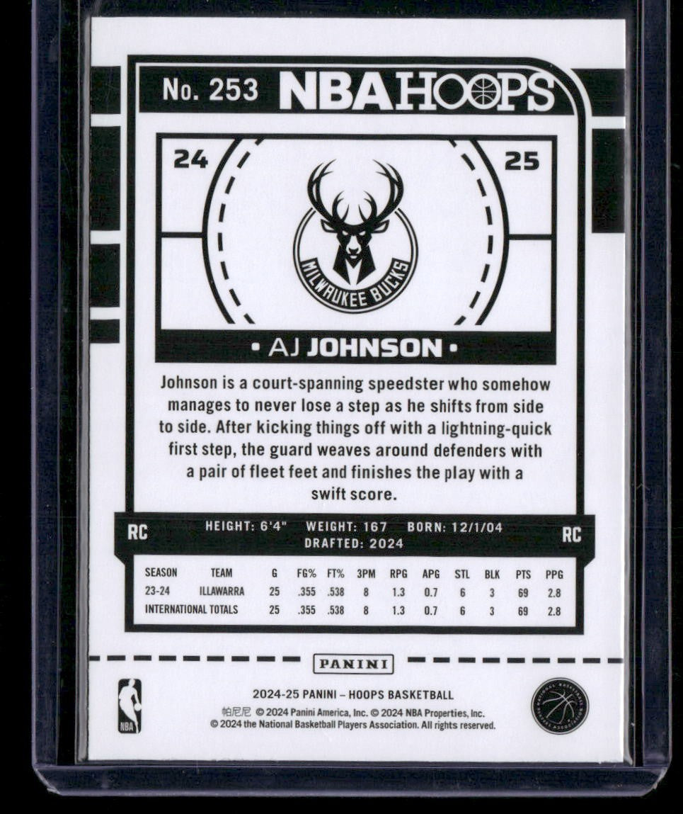 2024-25 Hoops #253 AJ Johnson