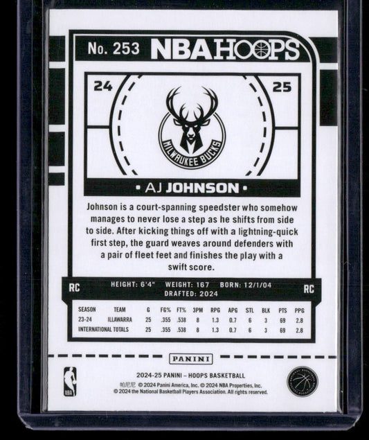 2024-25 Hoops #253 AJ Johnson