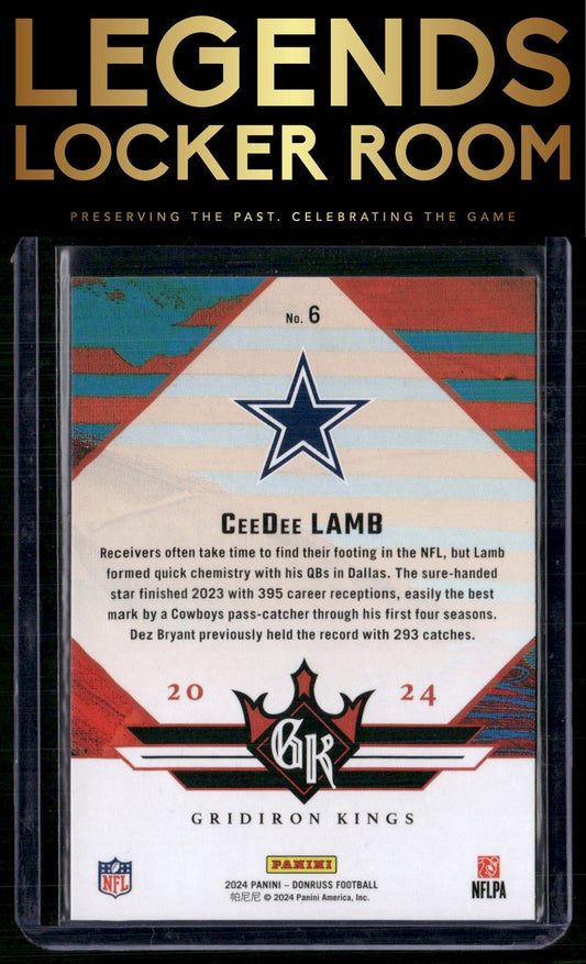 2024 Donruss #6 CeeDee Lamb Gridiron Kings