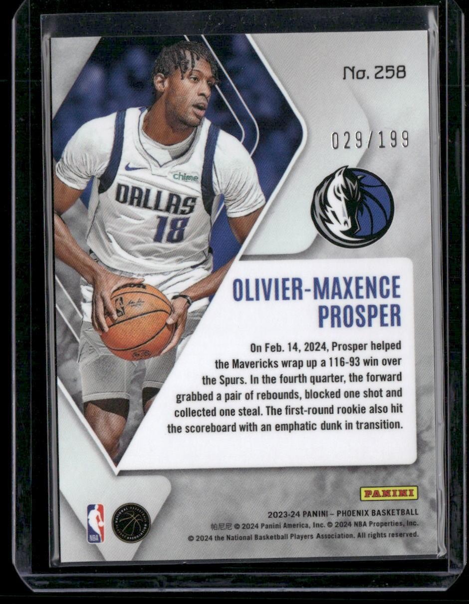 2023-24 Panini Phoenix #258 Olivier-Maxence Prosper Red #/199