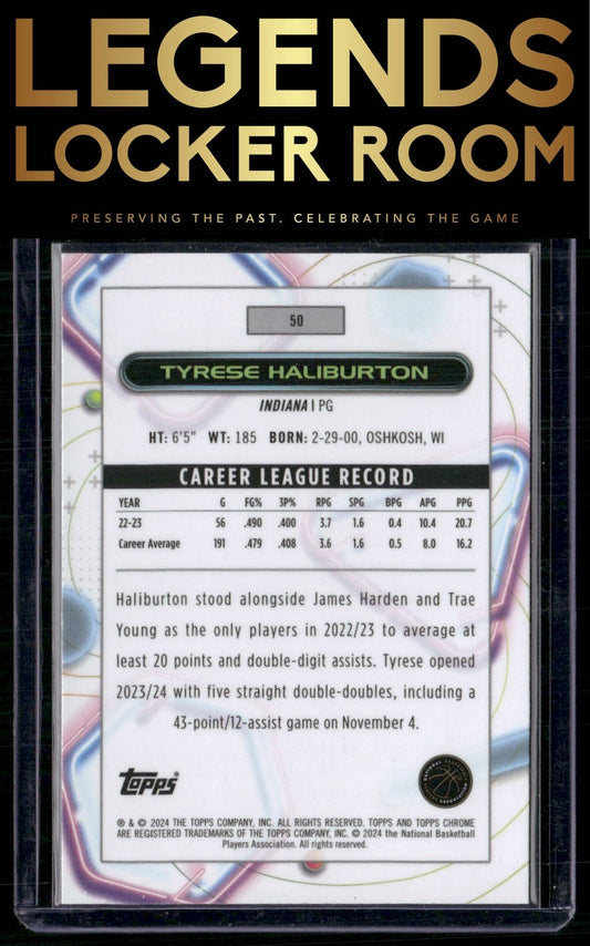 2023-24 Topps Chrome Cosmic #50 Tyrese Haliburton