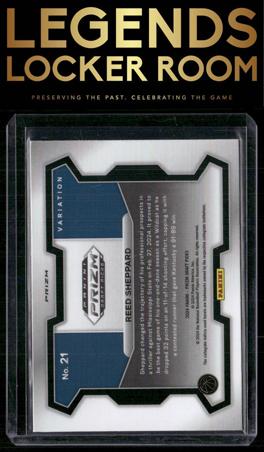 2024 Panini Prizm Draft Picks #21b Reed Sheppard Prizms Snakeskin