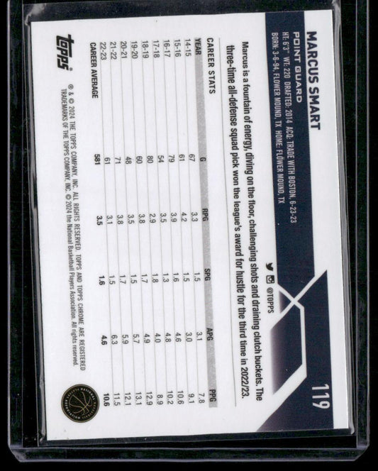 2023-24 Topps Chrome #119 Marcus Smart
