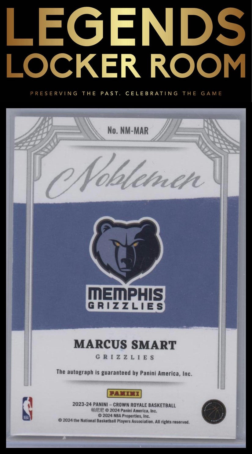 2023-24 Panini Crown Royale #NM-MAR Marcus Smart Noblemen #/99
