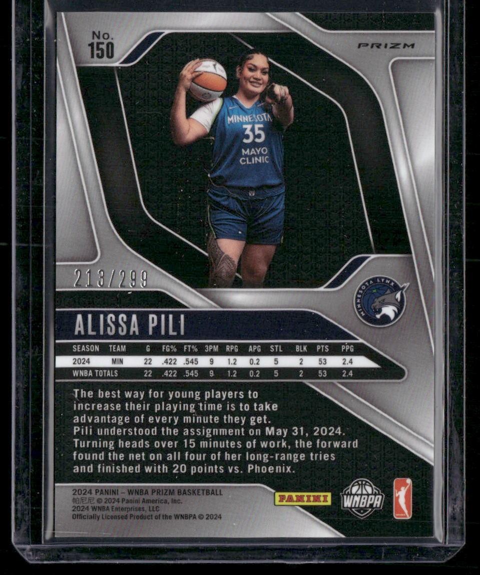 2024 Panini Prizm WNBA #150 Alissa Pili Red Prizms #/299