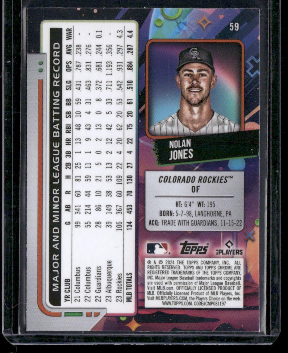 2024 Topps Chrome Cosmic #59 Nolan Jones
