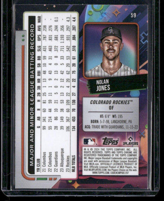 2024 Topps Chrome Cosmic #59 Nolan Jones