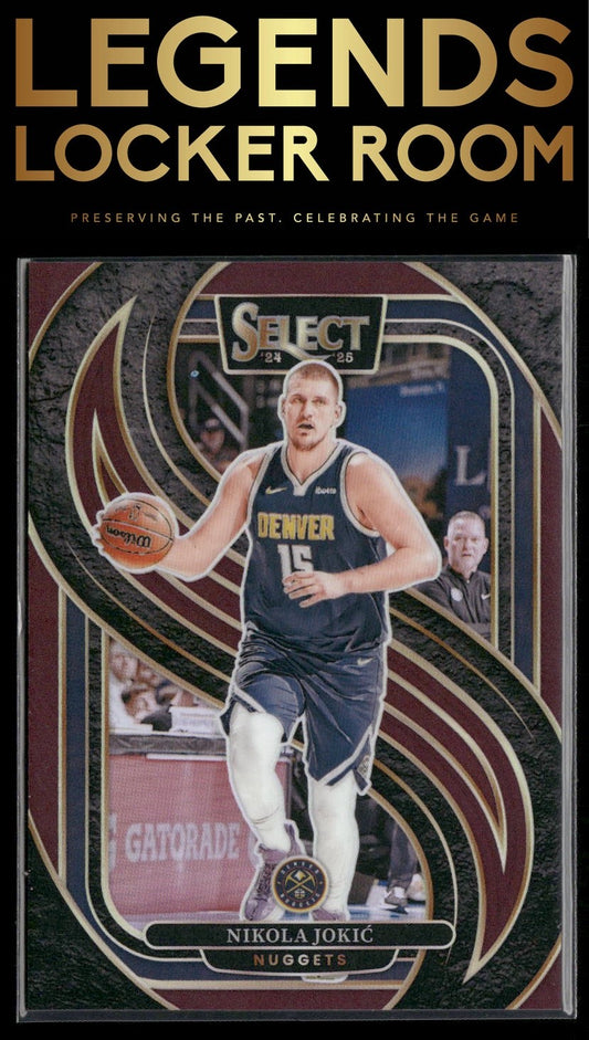 2024-25 Panini Select #140 Nikola Jokic Maroon Prizm #/175