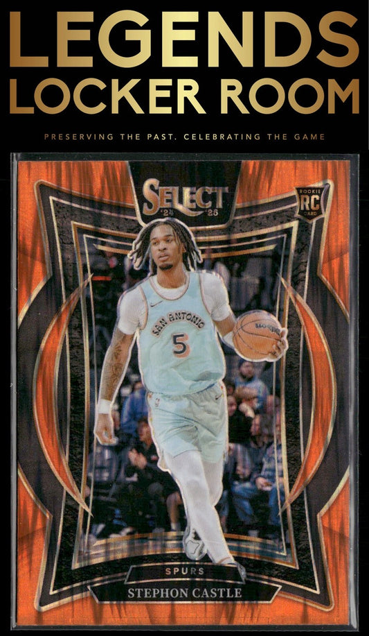 2024-25 Panini Select #72 Stephon Castle Orange Tectonic Prizm