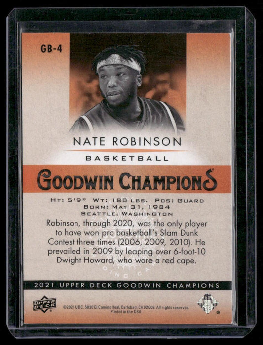 2021 Upper Deck Goodwin Champions #GB-4 Nate Robinson All-World Basketball
