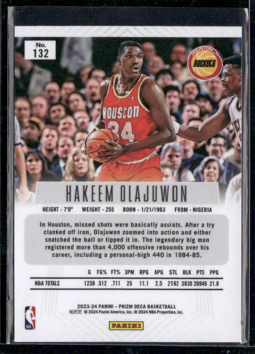 2023-24 Panini Prizm Deca #132 Hakeem Olajuwon