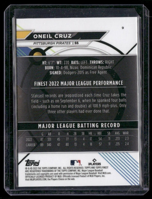 2023 Finest #9 Oneil Cruz