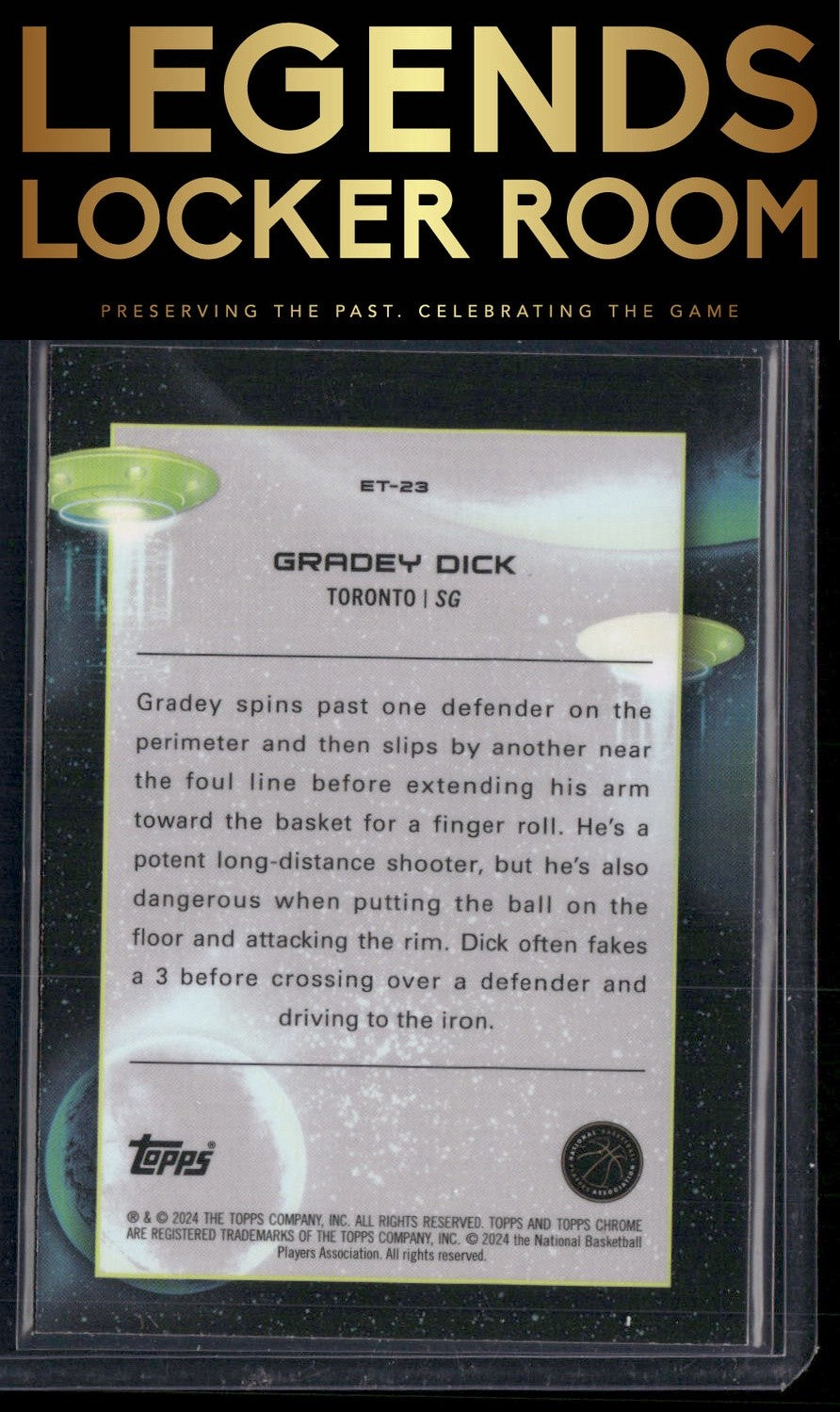 2023-24 Topps Chrome Cosmic #ET-23 Gradey Dick Extraterrestrial Talent