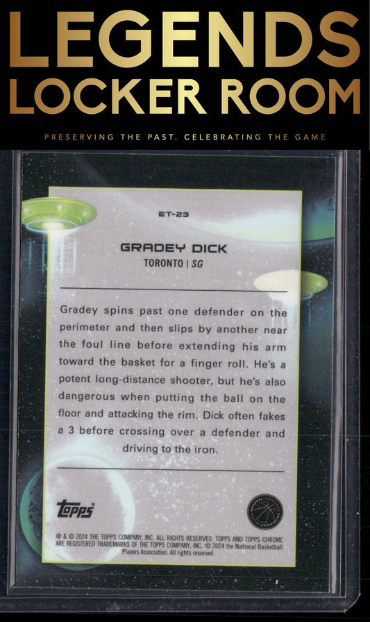 2023-24 Topps Chrome Cosmic #ET-23 Gradey Dick Extraterrestrial Talent