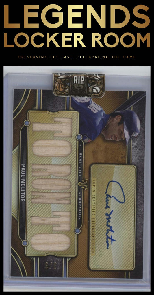 2024 Topps Triple Threads Paul Molitor Triple Threads Auto Relics Gold /9