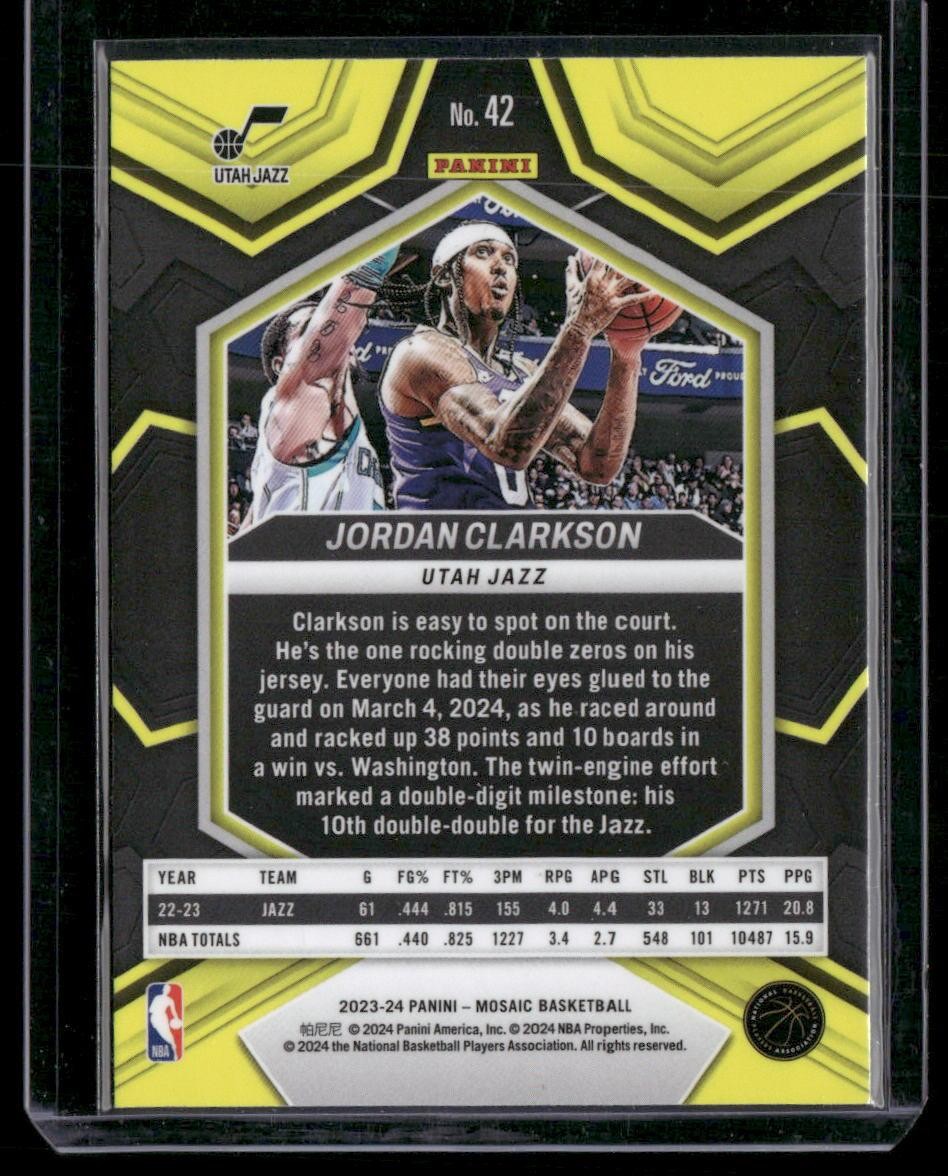 2023-24 Panini Mosaic #42 Jordan Clarkson