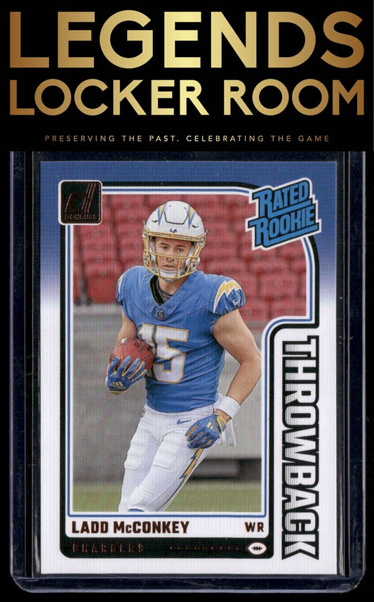 2024 Donruss #23 Ladd McConkey Rated Rookies Throwback