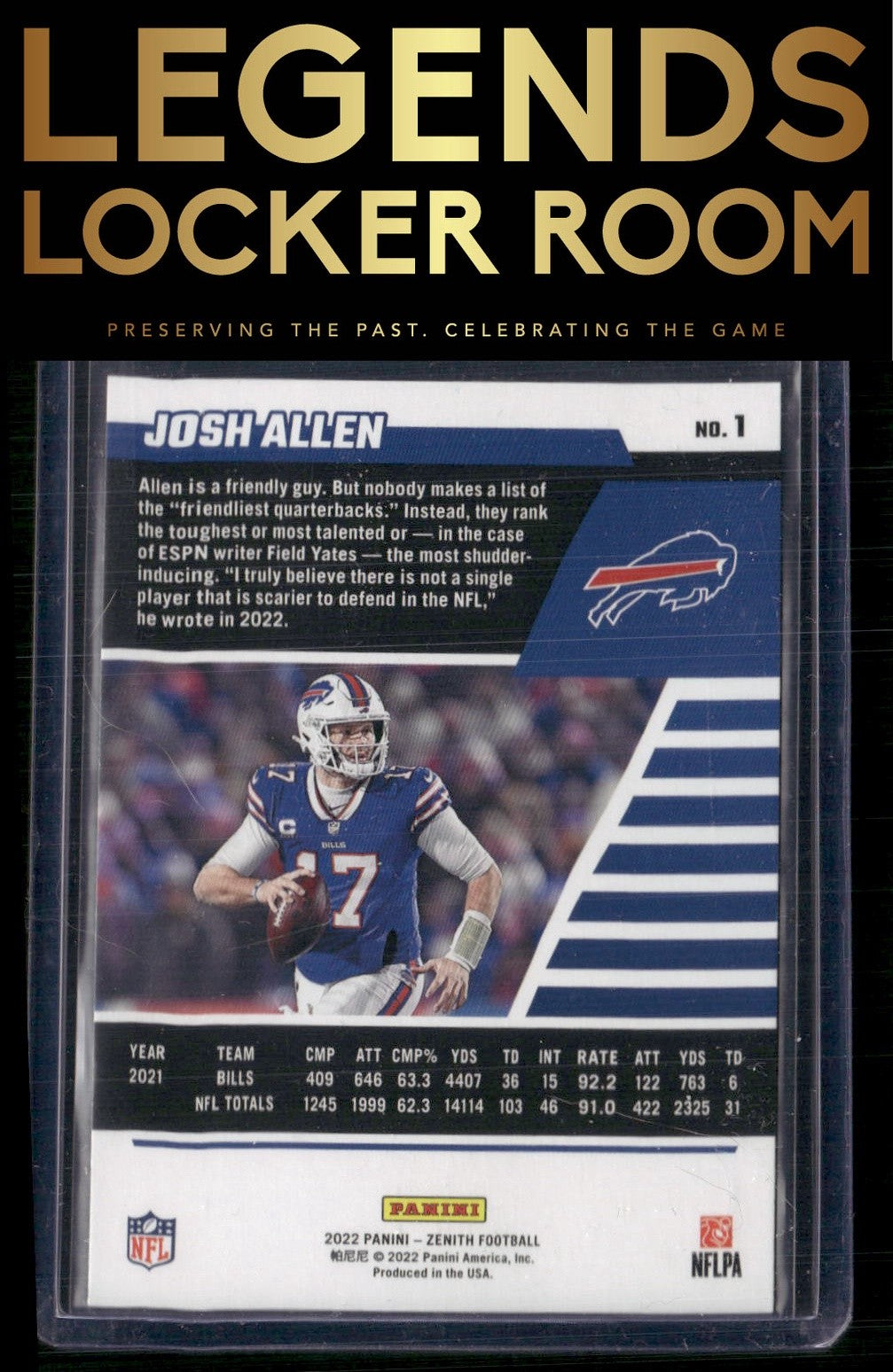 2022 Zenith #1 Josh Allen Retail