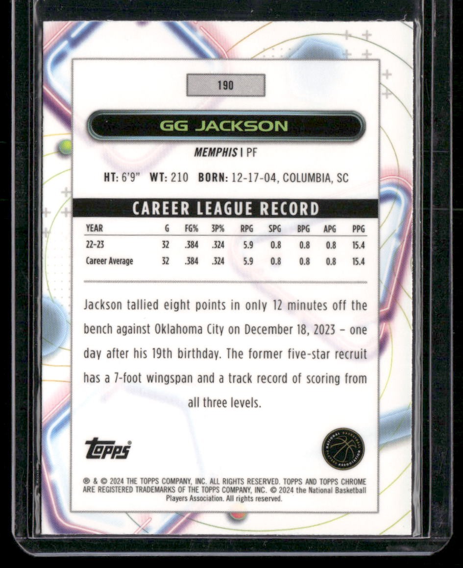 2023-24 Topps Chrome Cosmic #190 GG Jackson