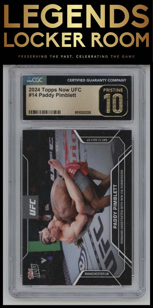 2024 Topps Now UFC #14 Paddy Pimblett CGC 10