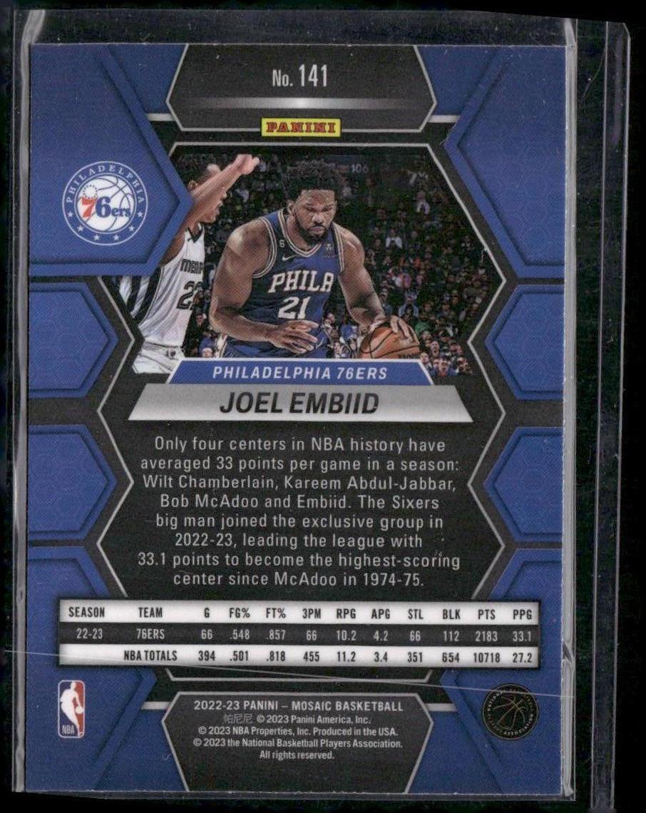 2022-23 Panini Mosaic #141 Joel Embiid